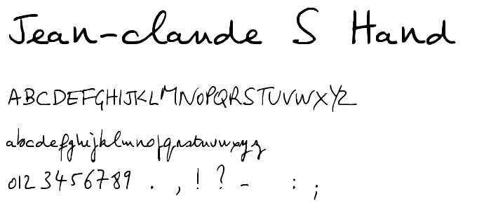 Jean-Claude_s hand font